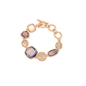NATALIA ROSE GOLD LINK BRACELET IN PEACH MIX Kendra Scott Rose Gold Bracelet